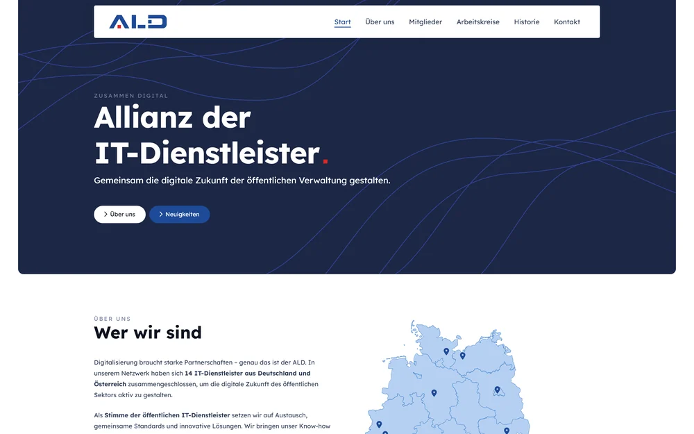 Website Allianz der IT-Dienstleister
