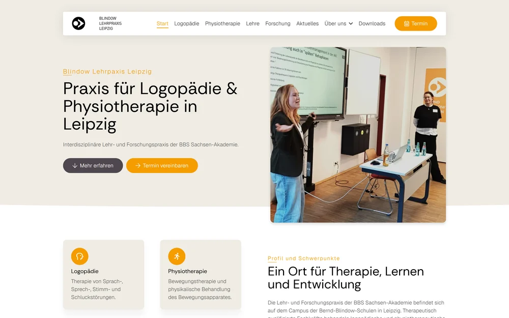 Website Blindow Lehrpraxis Leipzig – Webdesign Leipzig