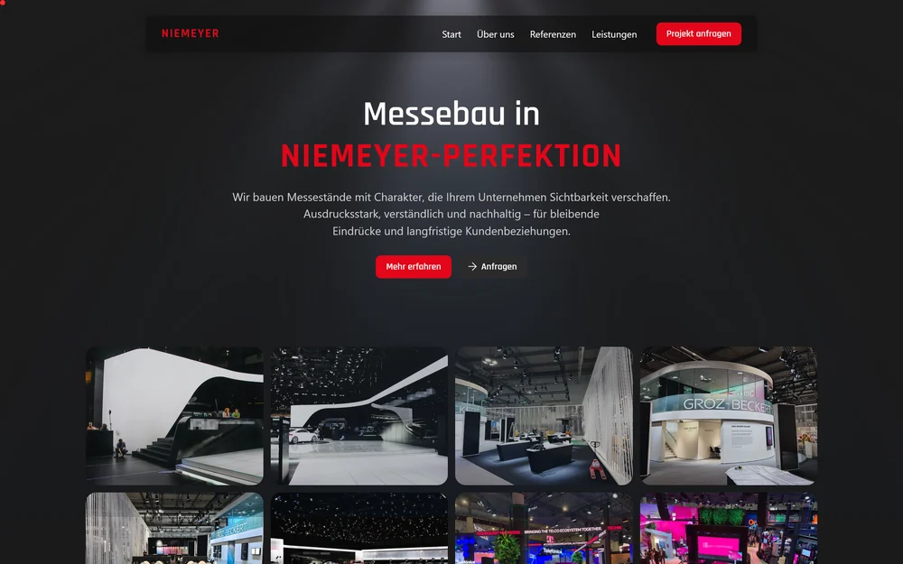 Website Niemeyer Messebau